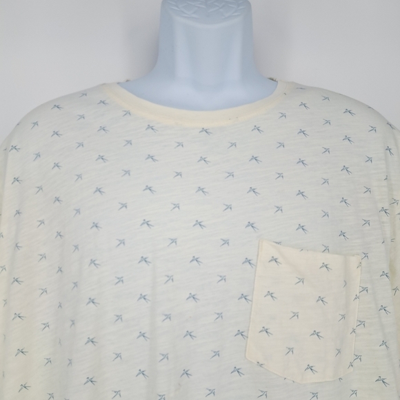 Selected Homme 100% Organic Cotton O Neck Egret Birds Print Shirt Size XXL‎ - Picture 3 of 12